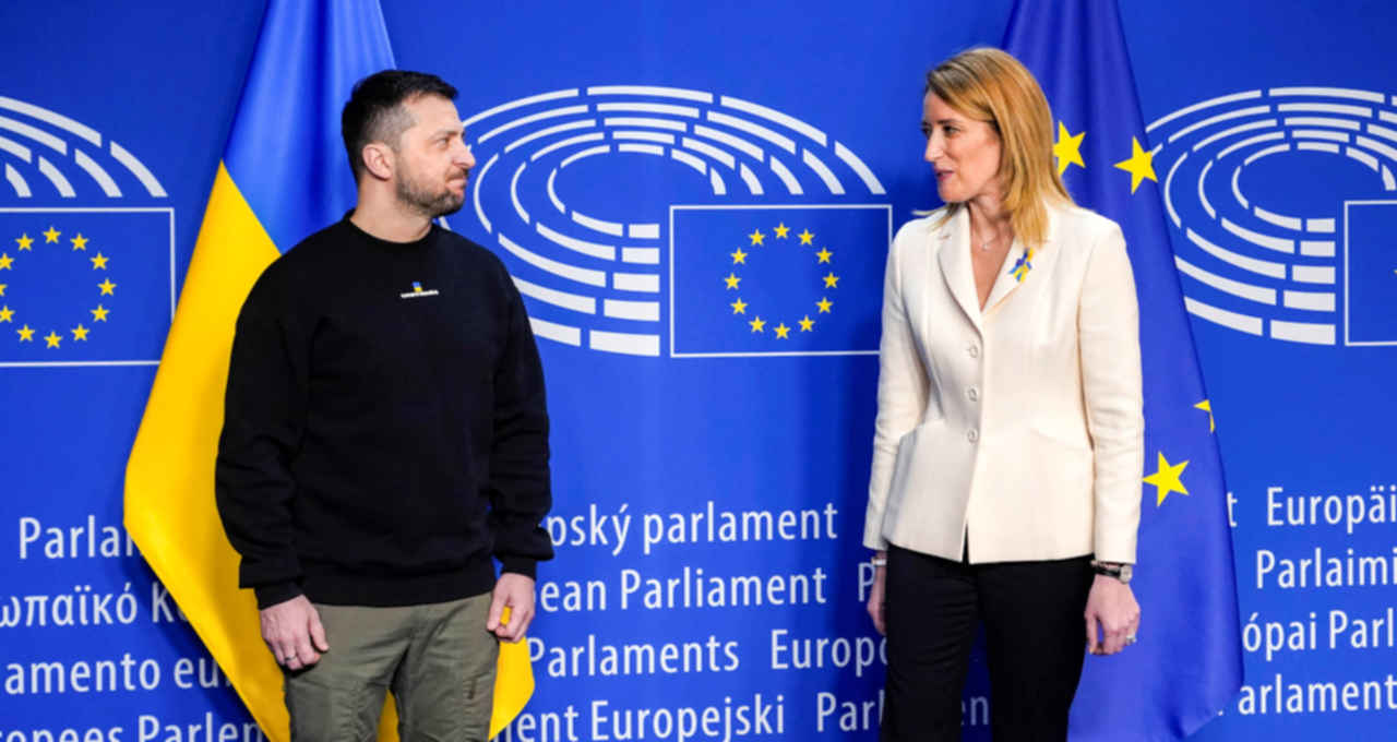 Ucrânia, Volodymyr Zelenskiy Europa, Roberta Metsola