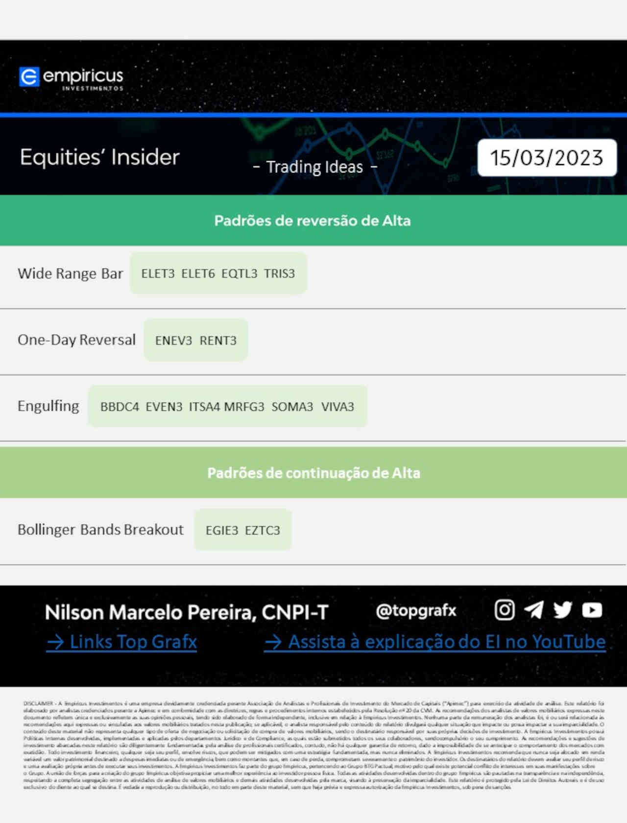 ibovespa hoje melhores ações comprar vender day trade trader swing trading intraday long short empiricus investimentos 16 março 2023 análise técnica análise quant