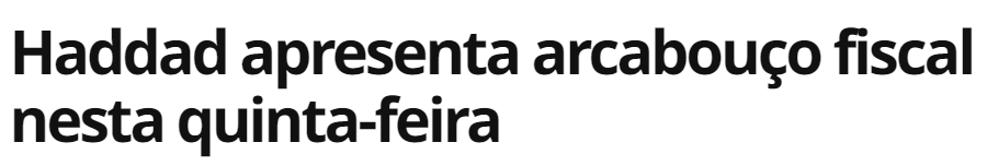 Haddad apresenta arcabouço fiscal nesta quinta-feira