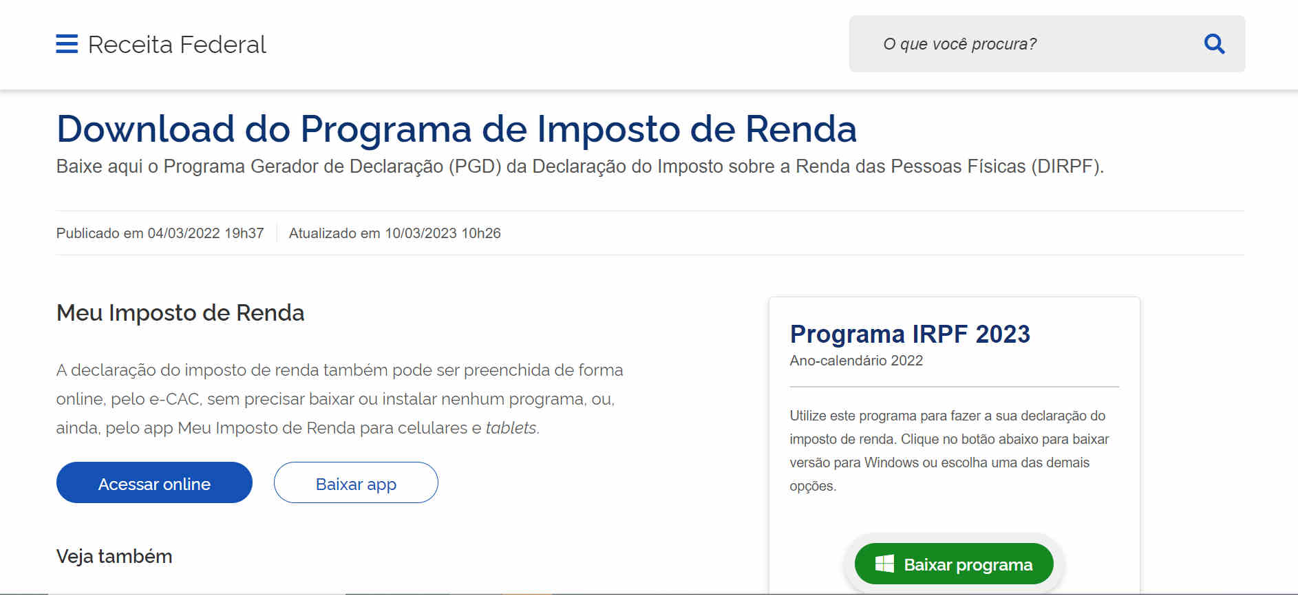 Imposto de Renda 2023