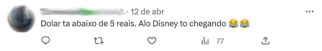 viagem disney dólar twitter