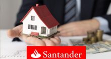 casa com logo do santander