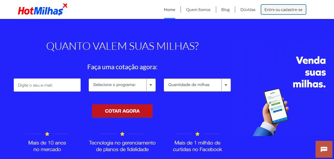 Hotmilhas site 123Milhas