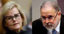 A ministra Rosa Weber e o procurador-geral da República, Augusto Aras, deixam os cargos