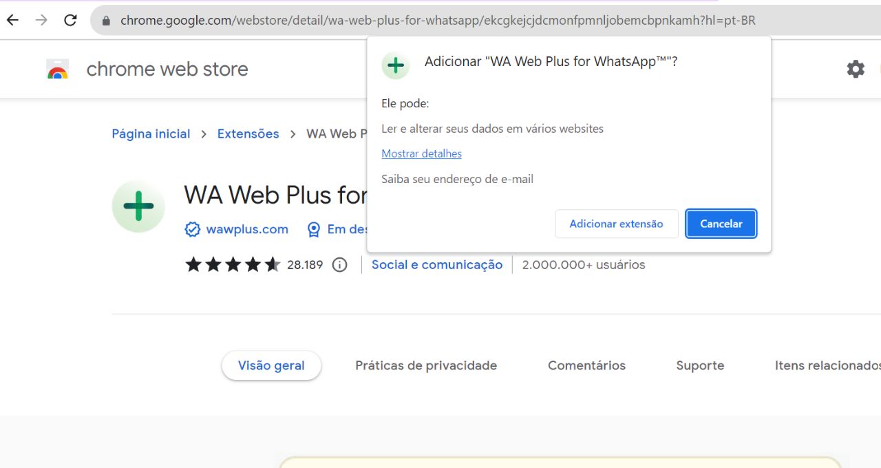 WhatsApp Web, Google Chrome