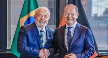 Presidente Luiz Inácio Lula da Silva chanceler alemão Olaf Scholz reunião cúpula Brasil Alemanha dezembro 2023 União Europeia Mercosul acordo livre comércio