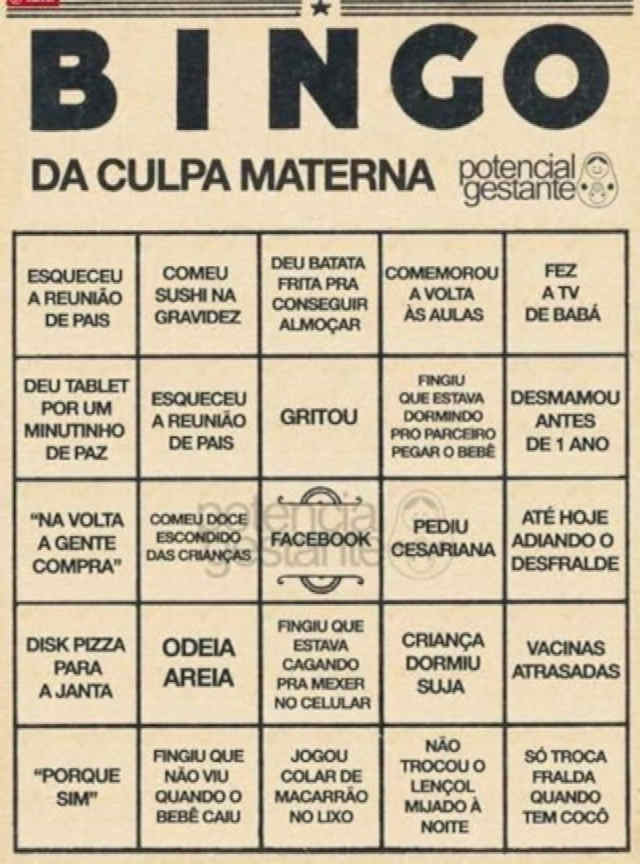 bingo materno maternidade carreira profissão filhos mãe habilidades mercado trabalho RH pessoas gestão