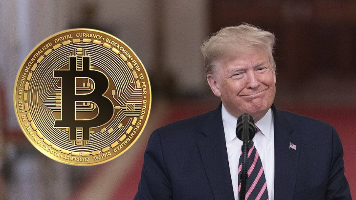 Bitcoin ao lado de Donald Trump