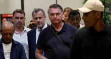 Ex-presidente Jair Bolsonaro desembarca no Aeroporto Internacional de Brasília 25/11/2024 REUTERS/Adriano Machado