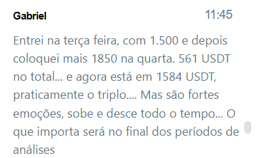 Esse investidor lucrou cerca de 182.35% em apenas dois dias com a criptomoeda indicada por Rebelo. Retornos passados não garantem retornos futuros. O investimento em ativos digitais contém risco. Fonte: Empiricus Research