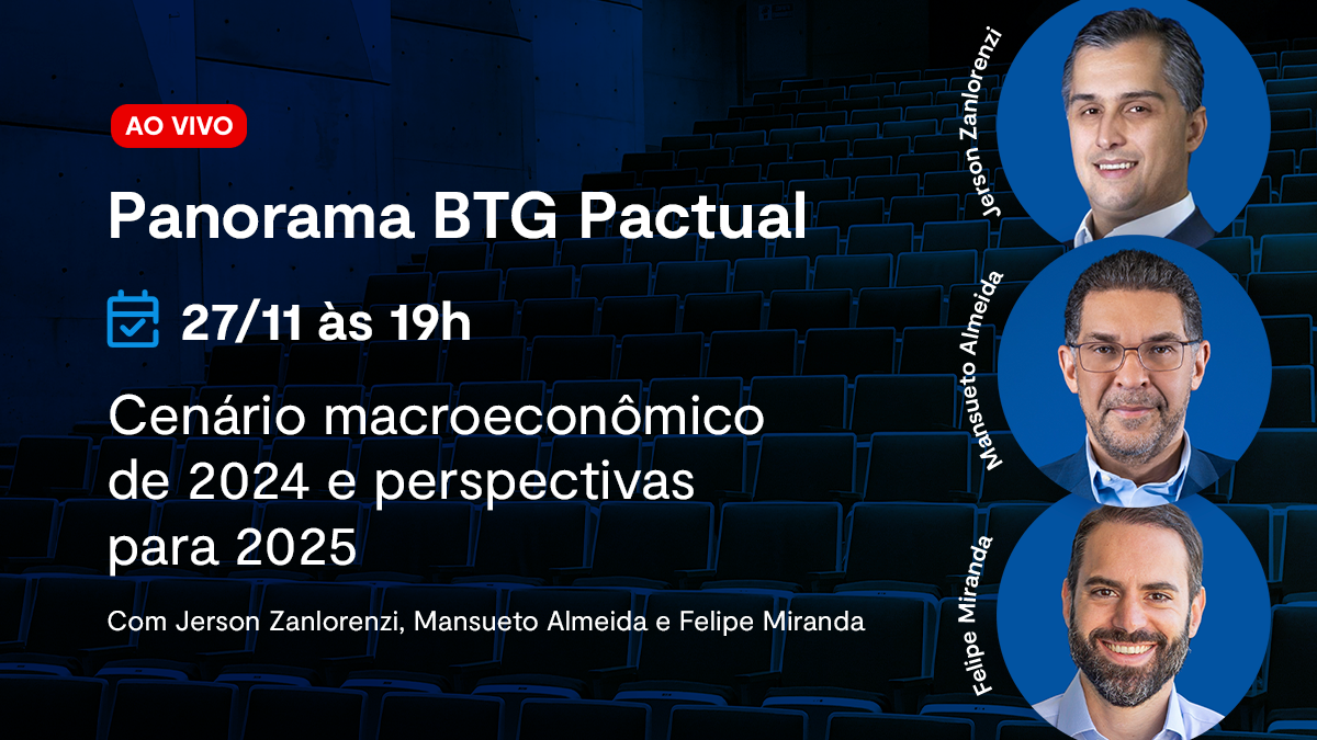 É amanhã: ‘Panorama BTG Pactual’ com Mansueto Almeida discute perspectivas para a economia brasileira em 2025