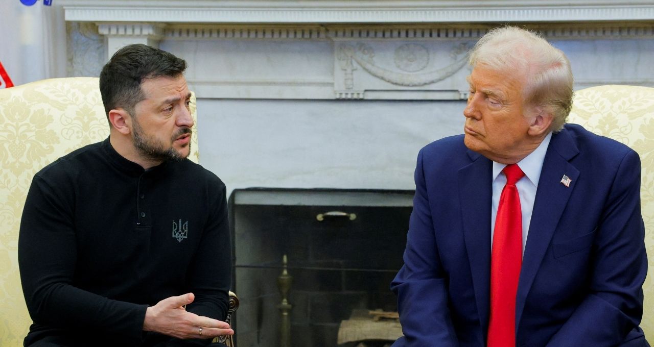 Donald Trump e Volodymyr Zelenskiy na Casa Branca 28/2/2025 REUTERS/Brian Snyder